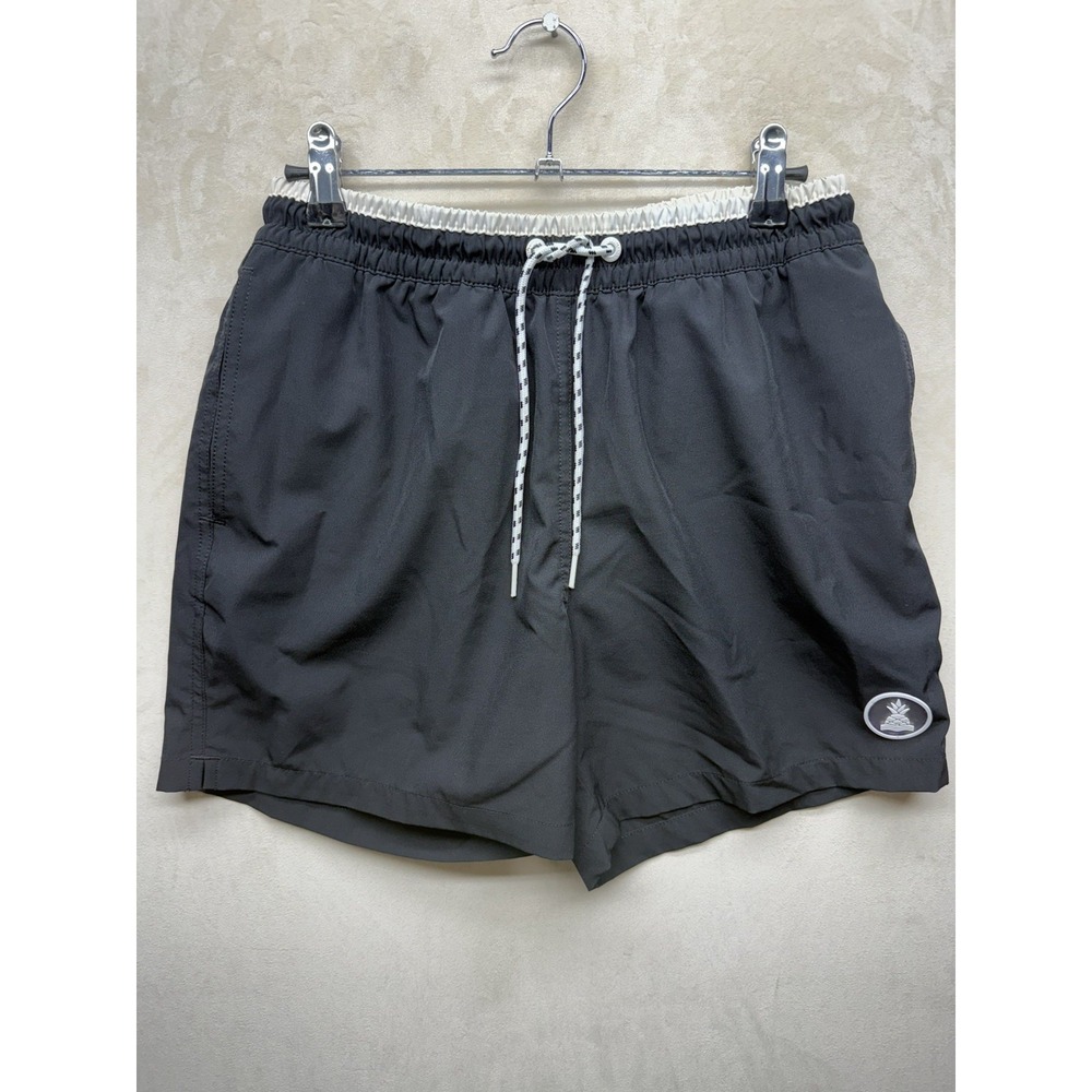 Chubbies Swim Shorts Mens Small The Capes Trunks Black 5.5" Inseam Mesh Lined